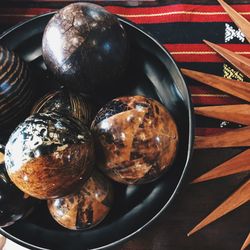 Directly above shot of food on table