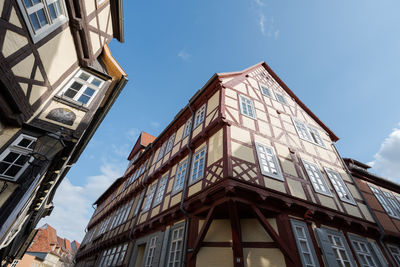 Low angle view of old building against sky