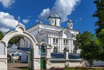 Low angle view of historic building against sky