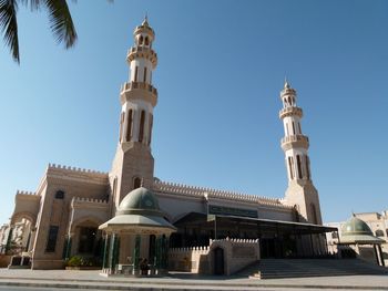 Low angle view of building against clear sky