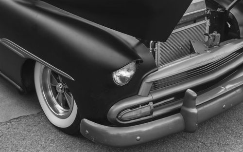 Vintage car on road