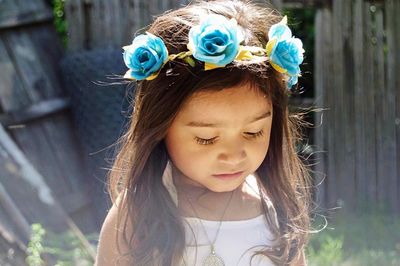 Close-up portrait of boy