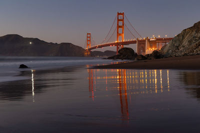 View of the golden gate bridge from marshalls beach