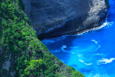 Scenic view of waterfall