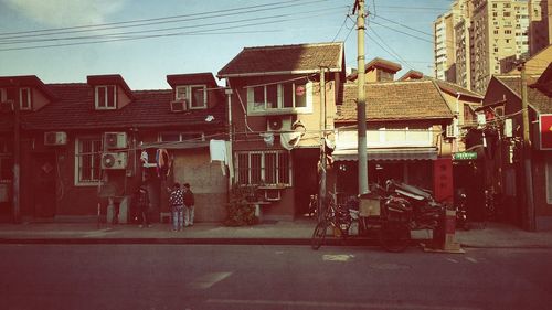 Low angle view of buildings against sky