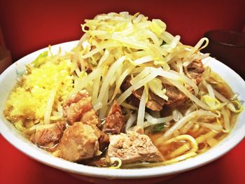 Close-up of food in plate