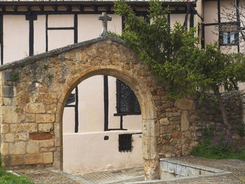 Entrance of historic building