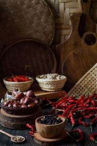 Close-up of food on table