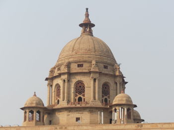 Low angle view of building against clear sky