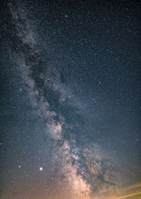 Summer milkyway star field against sky at night