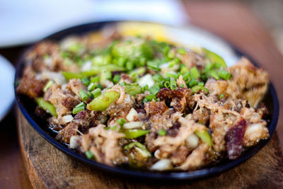 Close-up of food in bowl on table