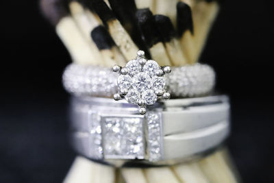 Close-up of wedding rings