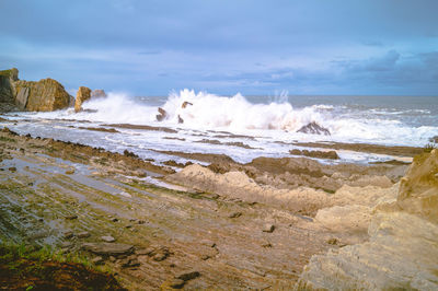 Scenic view of sea against sky