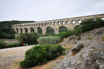 Photo of the famous gard waterway bridge in southern france