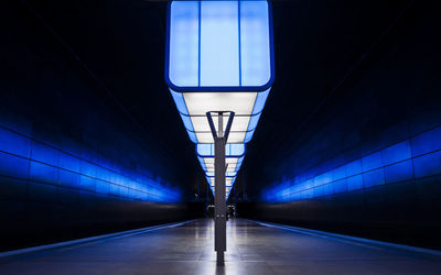 Illuminated underground walkway