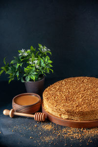 Close-up of food on table