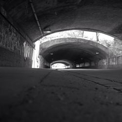 Surface level of empty tunnel