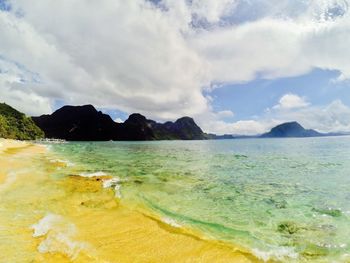 Scenic view of sea against sky