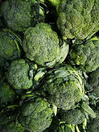 High angle view of vegetables for sale in market