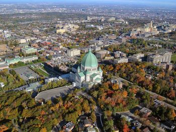 High angle shot of cityscape