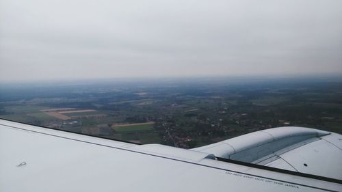 Aerial view of sea seen from airplane