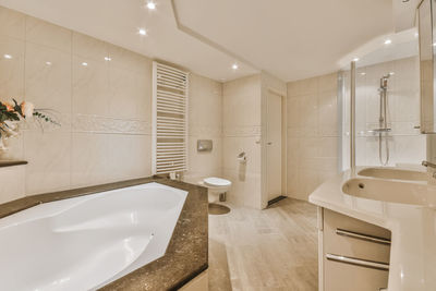 Interior of modern bathroom