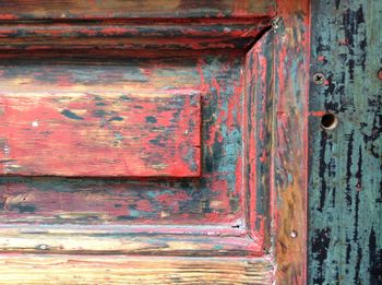 Close-up of wooden door