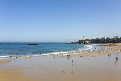 Scenic view of biarritz beach