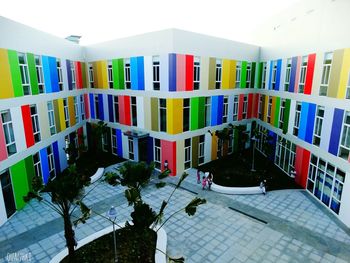 Multi colored building