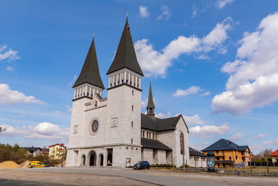 Exterior of building against blue sky