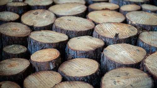 Full frame shot of firewood