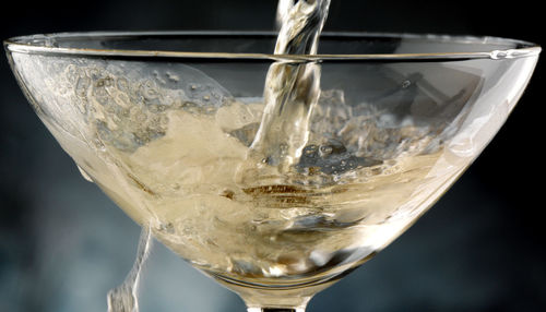 Close-up of champagne glass