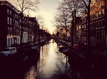 Reflection of buildings in canal