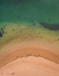 High angle view of beach