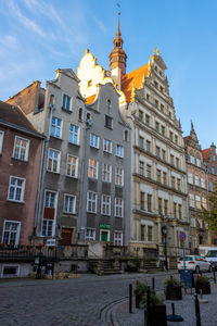 Low angle view of buildings in city