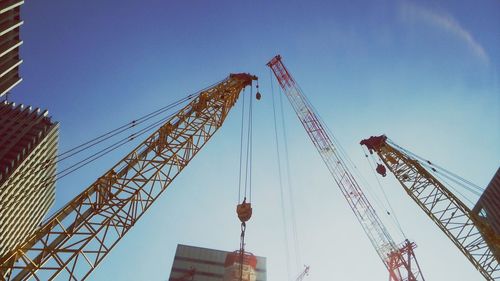 Low angle view of crane