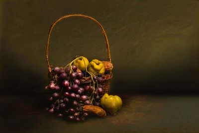 Close-up of fruits on table