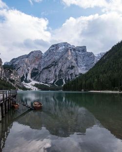 Reflection of mountain in lake