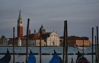 View of boats in canal