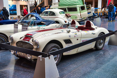 Vintage car on street in city