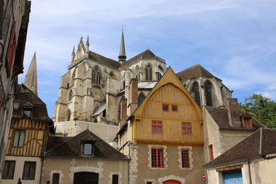 Low angle view of historic building against sky