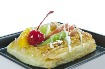 Close-up of dessert in plate