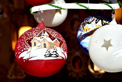 Close-up of christmas decoration