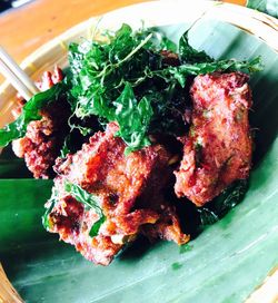 Close-up of food in plate