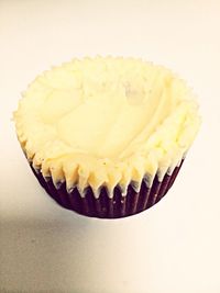 Close-up of pastry on white background