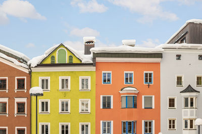 Low angle view of buildings against sky