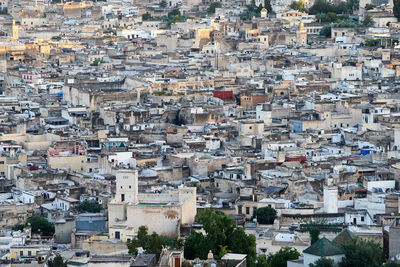 High angle view of townscape