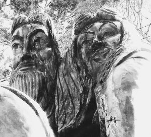 Double exposure of sky