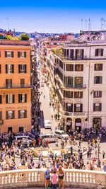 Group of people in front of building