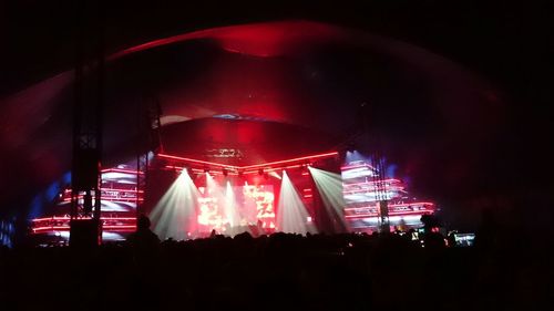 People enjoying at night